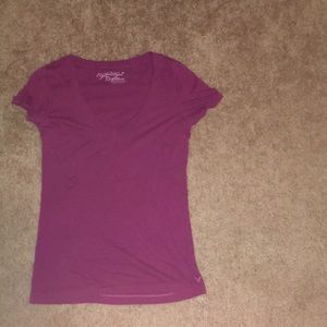 Purple V-Neck Tee